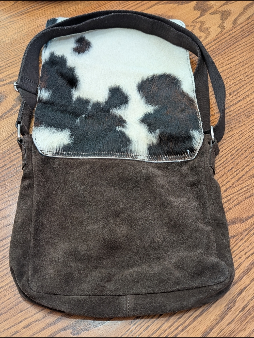 Cowhide Leather Crossbody Bag | Made in Italy Maurizio Taiuti Coastal Cowgirl - Picture 8 of 16